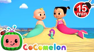 cece jj play mermaids beach cocomelon nursery rhymes babies