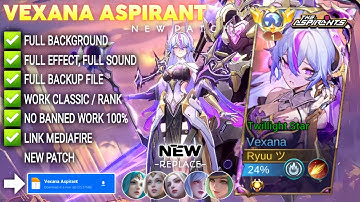 Script Skin Vexana Aspirant - Twilight Star No Password | Full Effect Voice | Patch Terbaru