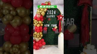 Me on 26th Dec. already wait for 2024 #fakegrass #backdropdecor #newyear #partydecoration #artigwall