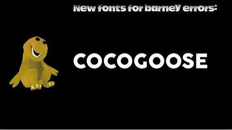 New font for barney errors [Free to use those fonts]