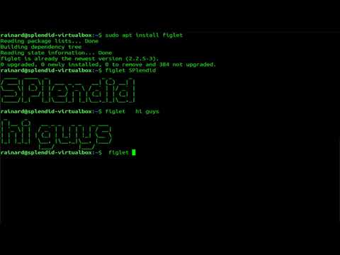 Figlet Command in Linux terminal and installation