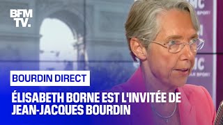 Élisabeth Borne face à Jean-Jacques Bourdin en direct