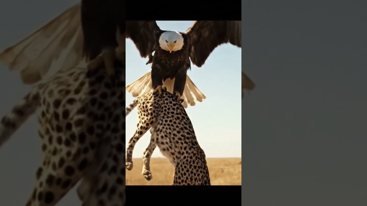 eagle attack on cheetah jungle safari 