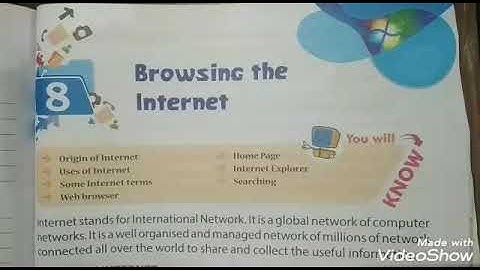 Class 4th | Chapter 8: Browsing The Internet (Part 1)