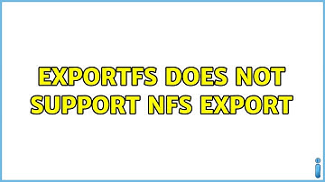 exportfs does not support NFS export