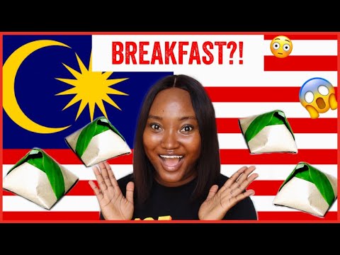NASI LEMAK FOR BREAKFAST.......EATING MALAYSIAN FOOD // BLACK IN MALAYSIA