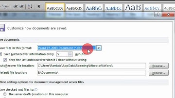 How to save by default as  doc in Word 2007 & 2010  Step By Step Tutorial