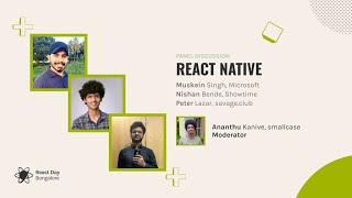 React Native discussion by Ananthu Kanive, Nishan Bende, Muskein Singh, Peter Lazar