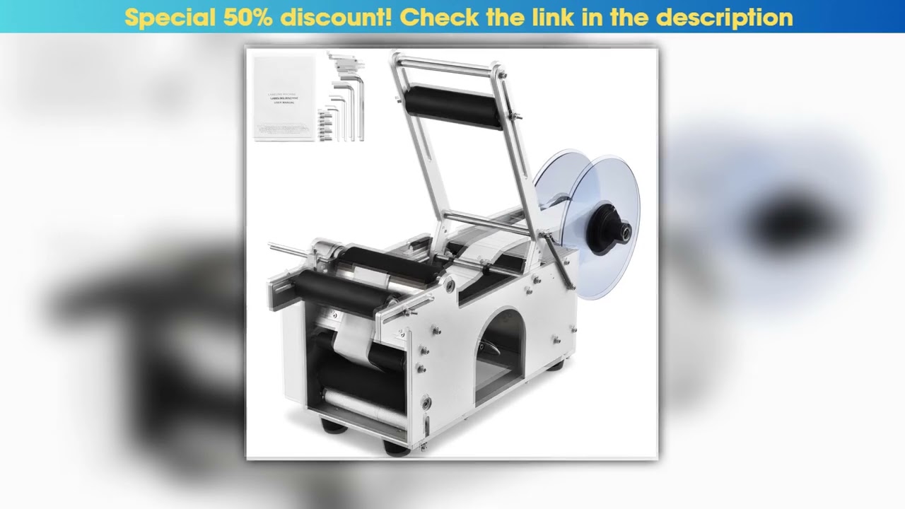 SucceBuy SemiAutomatic Round Bottle Labeling Machine 2050pcsmin Electric Label Applicator for