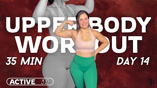 Upper Body Dumbbell Workout at Home – 35 Min | Burnout Finisher | Active 3.0 Day 14 screenshot 5