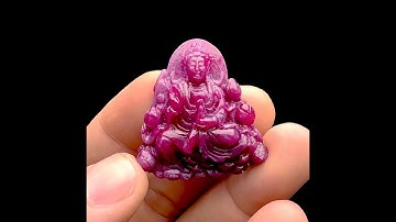 Mặt Quan Âm Tự Tại - Đá Ruby Tự Nhiên #MRB-230412-05