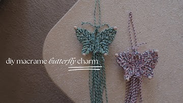 DIY Macrame Butterfly Keychain - Charm | Step by Step Tutorial