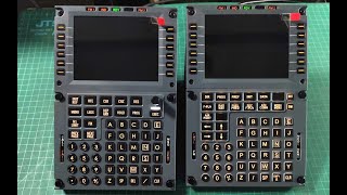 Test preview of Boeing CDU / Airbus MCDU simulator with replaceable keyboard