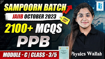 JAIIB October 2023 | JAIIB PPB Module C MCQs | Class - 3/5 | JAIIB Sampoorn Batch | JAIIB Exam 2023