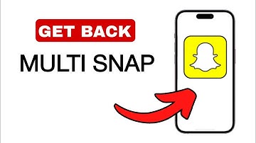 How To Get Multi Snap Option Back On Snapchat - 2024