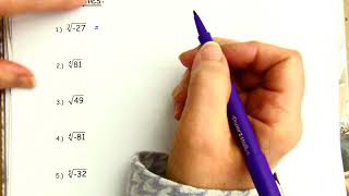 Notes 7.1 (1) Roots and Radical Expressions (PART 1) - HA2 (12:13)