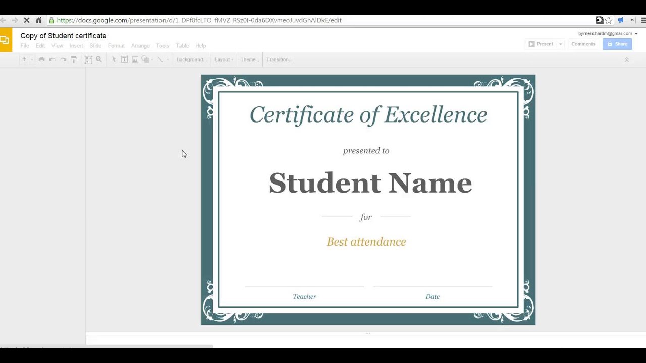 How To Make A Certificate In Google Docs