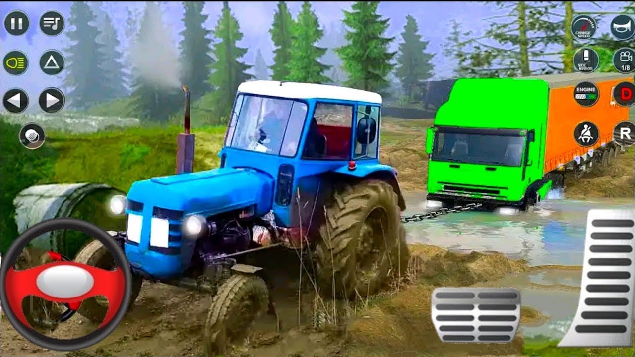 Real Tractor Pulling Simulator : Offroad | Tractor Games | Tractor pulling Game