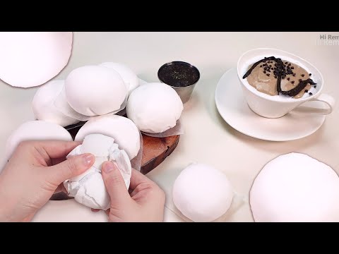 まんじゅうスライム ASMR | 音フェチ | FLUFFY STEAMED BUNS SLIME ASMR | SLIME ASMR