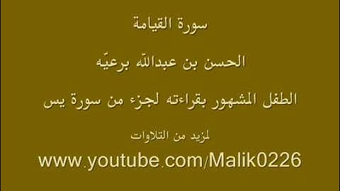 "سورة القيامة- الحسن عبدالله برعيه