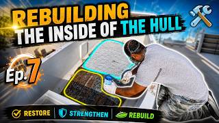 Boat Hull Restoration Ep 7  I Opened the Hull… and Found a COMPLETE DISASTER Inside 😱 🛠️💦
