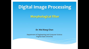 CSCI453&553 Morphological Filters