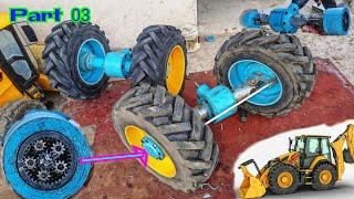 How to make MULTISTEER Steering Axles Gear Box Loader Cat 444 f2 From PVC & Steel Part 03