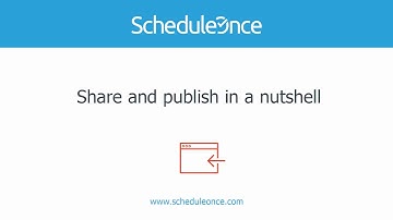 ScheduleOnce - Share and publish in a nutshell