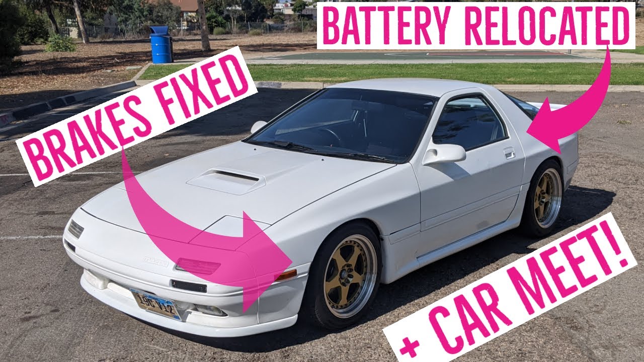 Fc3s Rx7 battery relocation and brake repair // Cars and Conchas 12/13