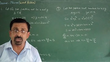 Maxima & Minima | Word Problem | Class 12 |