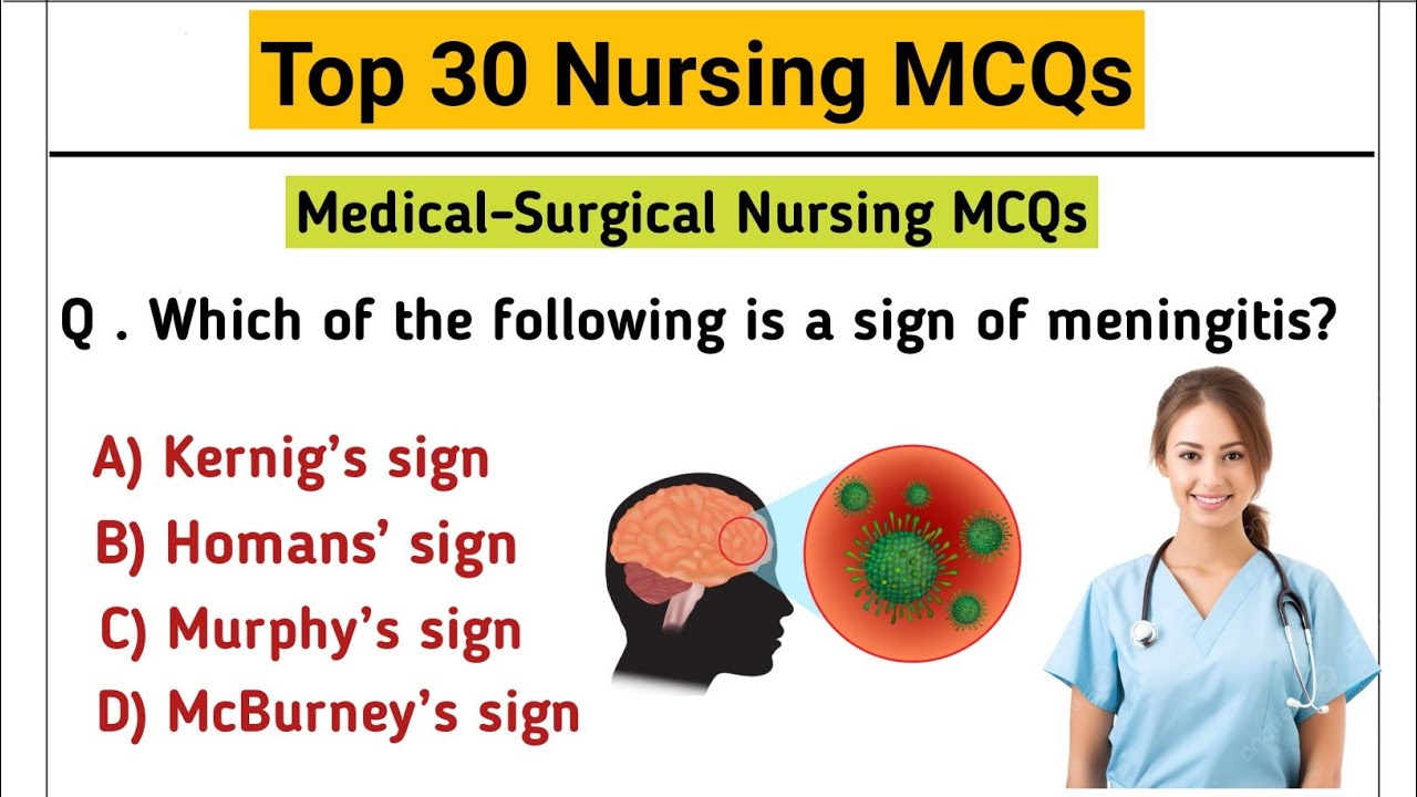 Top 30 nursing mcqs | medical surgical nursing mcqs | top nursing mcqs | nursing exam mcqs