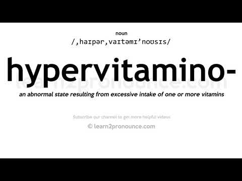 Wymowa hiperwitaminoza | Definicja Hypervitaminosis