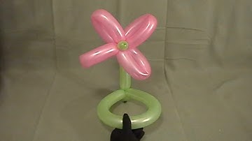 Learn how to make a simple balloon animal flower hat