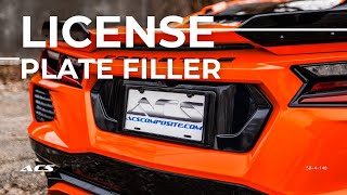 C8 Corvette Stingray License Plate Filler Install | 504148 | ACS Composite