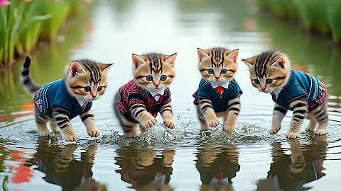 Watch the video about CUTE ANGORA KITTENS MEOWING WITH THEIR FRIENDS