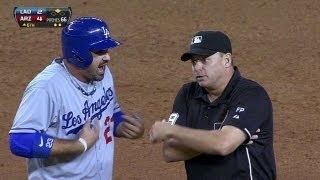 LAD@ARI: Adrian gets tossed after play at the plate