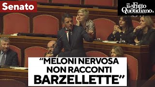 L'attacco di Renzi a Meloni in Senato: 