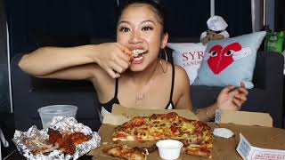 TwaydaBae PIZZA & WINGS MUKBANG