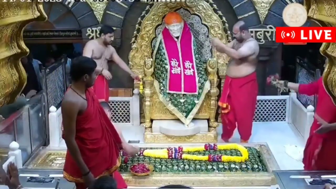 श्री साईं बाबा मंगल स्नान ll आरती दर्शन ll shridi temple ll 14 january 26 