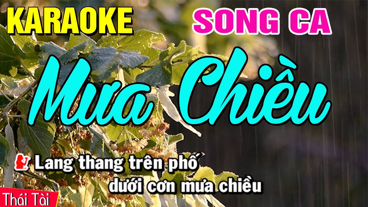 MƯA CHIỀU Karaoke Song Ca | Thái Tài