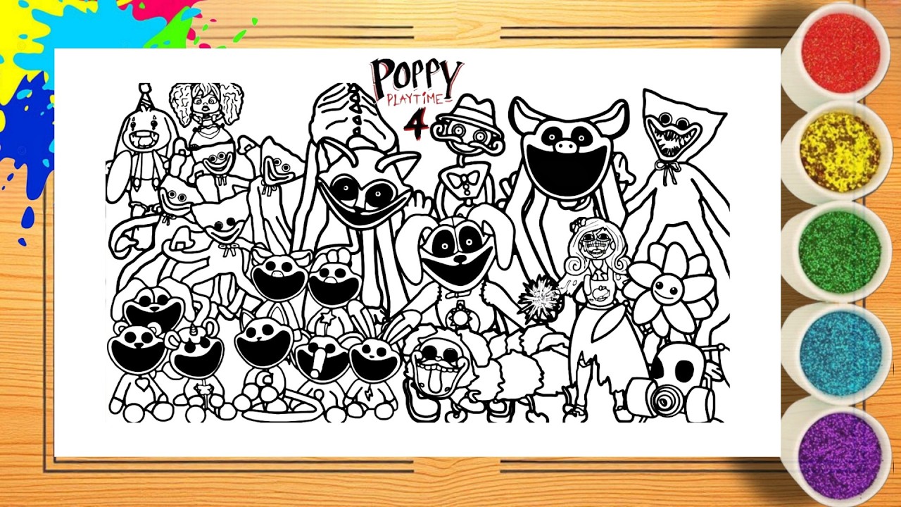 Poppy Playtime Chapter 4 Big Coloring Pages New / How To Color ALL ...