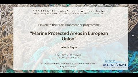 Third Thursday Science Webinar - Marine Protected Areas in the European Union