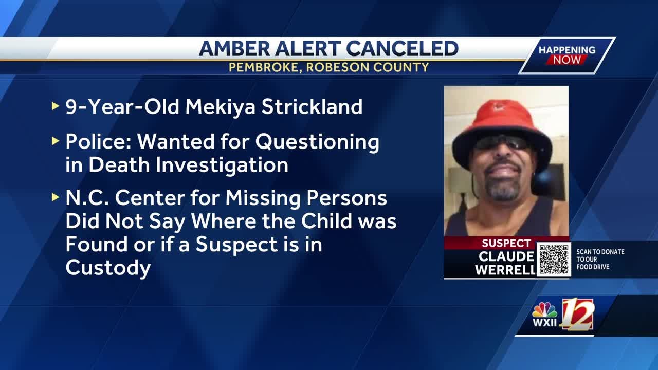 Amber Alert canceled for missing North Carolina girl who’s father is ...