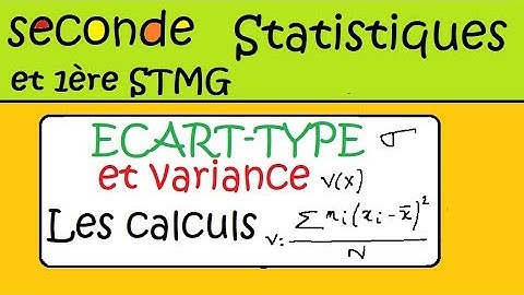 Seconde et 1ère STMG-statistiques-Ecart type et variance calcul-ex6
