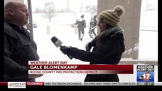 Boone County Fire Protection District asks drivers to stay off roads during snow storm
