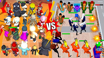 Rainbow Piggy End Chapter Vs MergeToilet Man, Merge Battle Gameplay