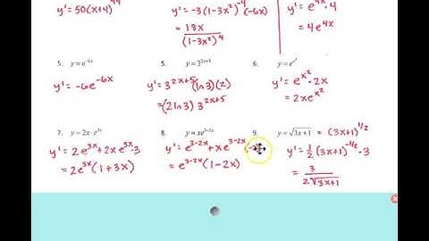Unit 2 Day 2 Video 3 Chain Rule Practice