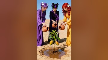 Bear saved the guava tree from drying up by watering it 😭 #ai #save #tree #bear