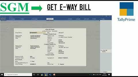 SGM Tally Get EWAY BILL DETAILS FROM GST PORTAL