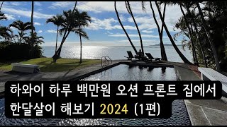 하와이 럭셔리 오션 프론트집에서 한달살이 해보기 | 하루 백만원 에어비앤비집 공개 2024 (1편)